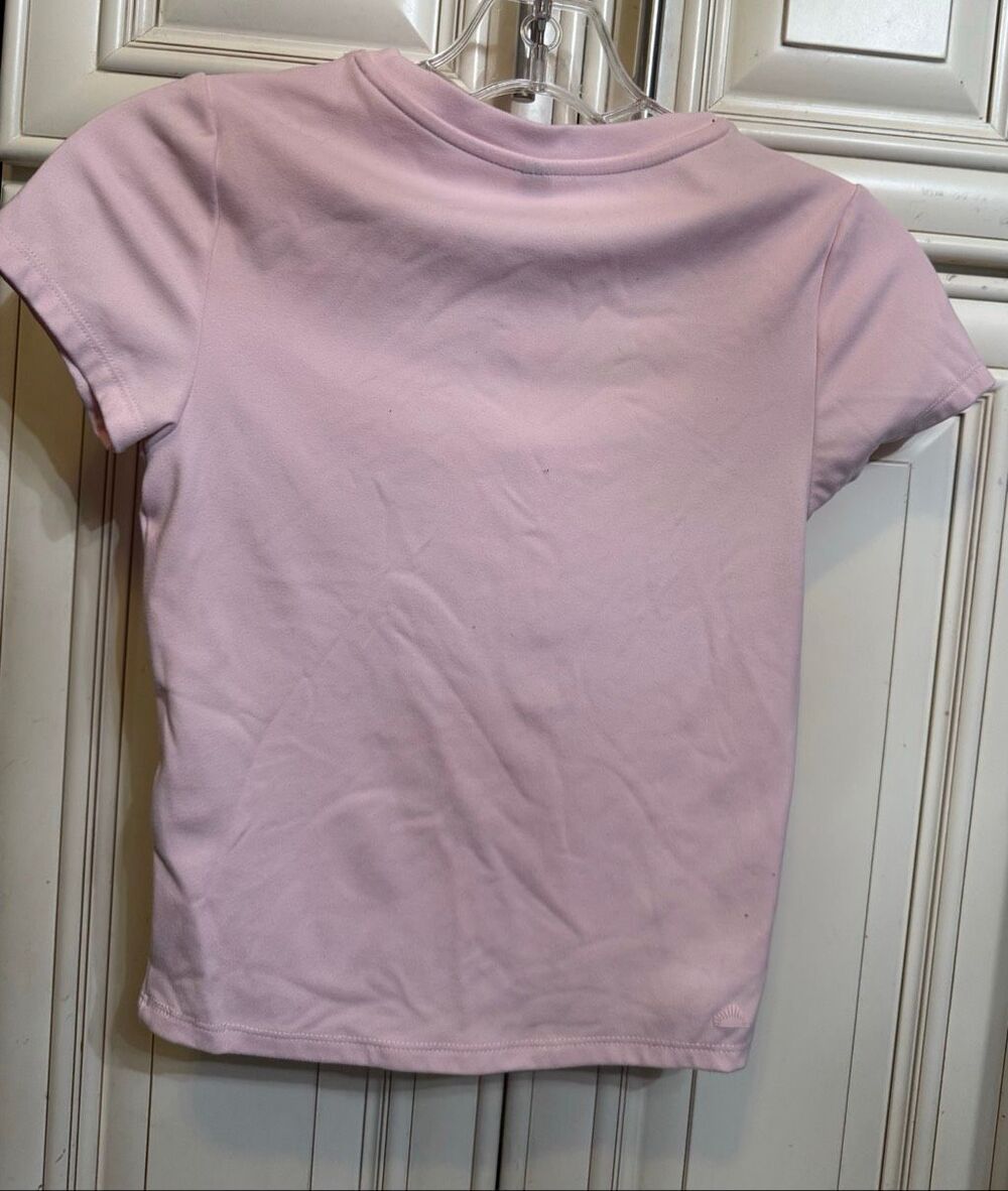 Cotton On Body Girls Fitted Soft Crew Neck Short Sleeves T-Shirt Pink Size XS